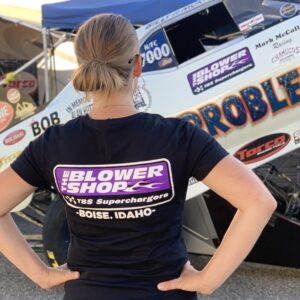 LADIES BLACK CREW W/ TBS LOGO (S, M, L, XL) [#7065]