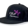 TBS FLATBILL HAT WITH ROTORS (BLACK/BLACK) [#7082]
