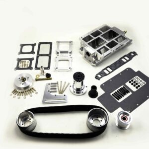 SB CHEVY STD PORT POLISHED 6 RIB ACCESSORY KIT (8-71 FRONT OFFSET) [#2622]