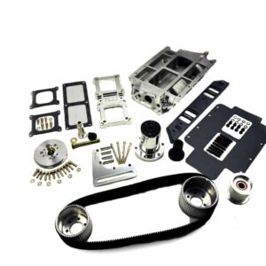 SB CHEVY STD PORT POLISHED 2V ACCESSORY (8-71 FRONT OFFSET) [#2621]