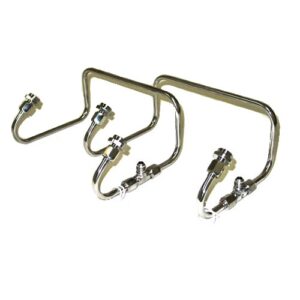 Polished S.S. Dual Inlet 4150 Fuel Line Kit (Holley) [#4372]