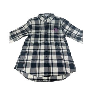 TBS EMBROIDERED WOMEN'S FLANNEL (SNOW WHITE/BLACK) [#7097]